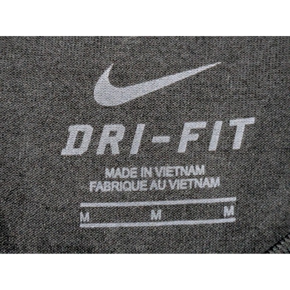 Nike Shirt Womens Medium Black Dri-FIT Athletic Running Training Swoosh Tee - Picture 3 of 7